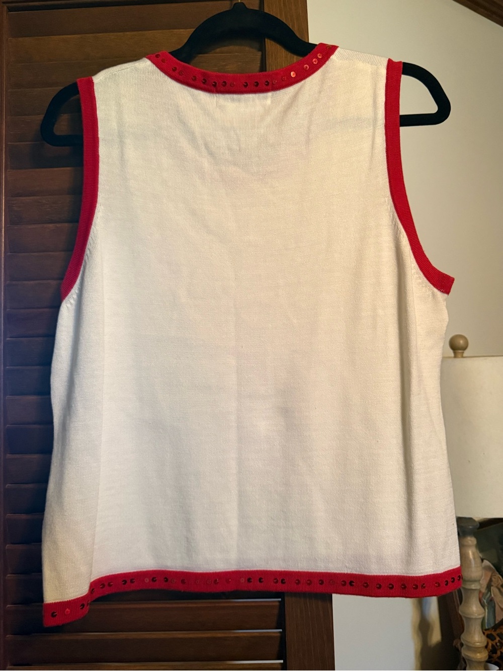 VTG Americana sweater tank flag USA size L EUC - Picture 2 of 4